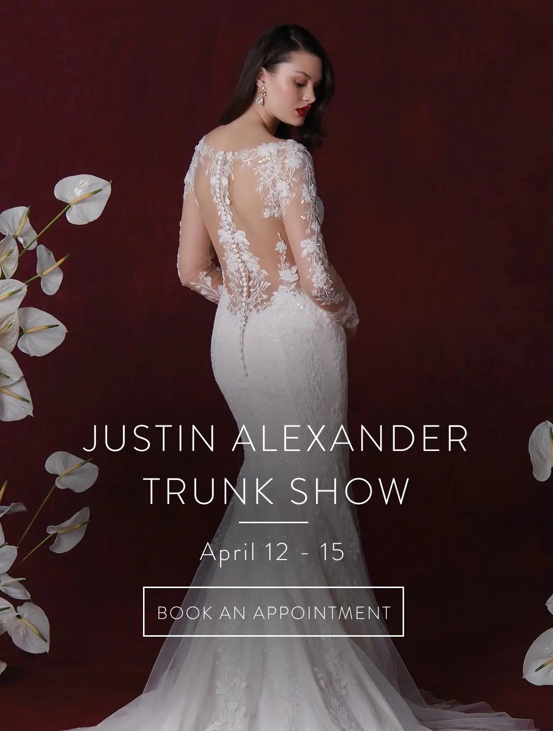 Justin Alexander Trunk Show banner mobile