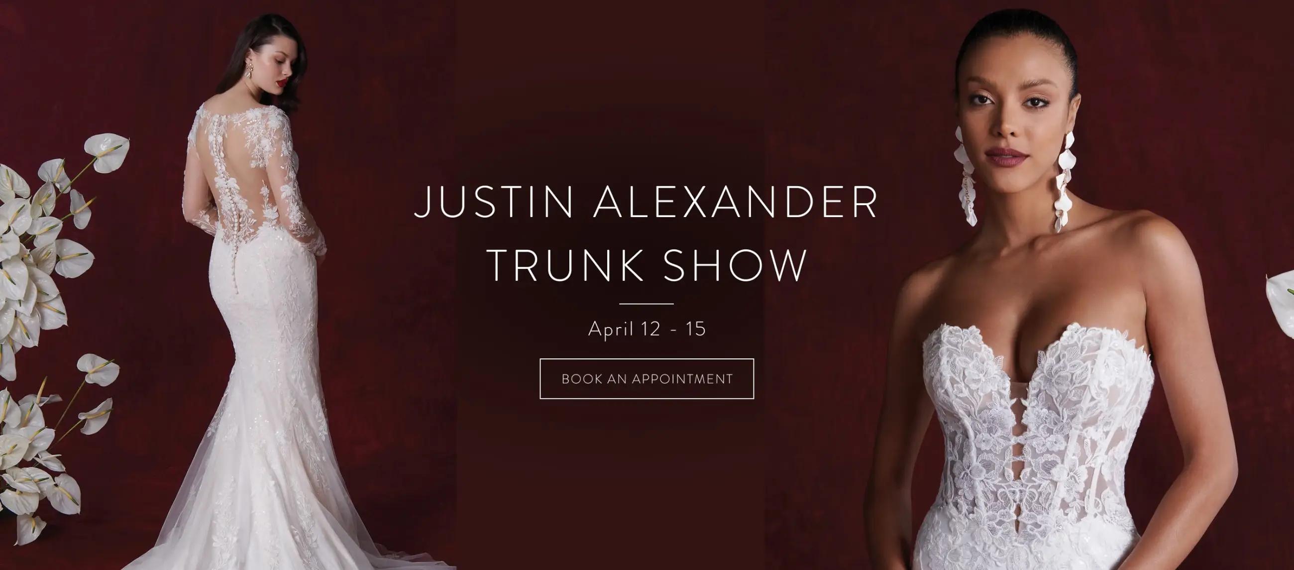 Justin Alexander Trunk Show banner desktop