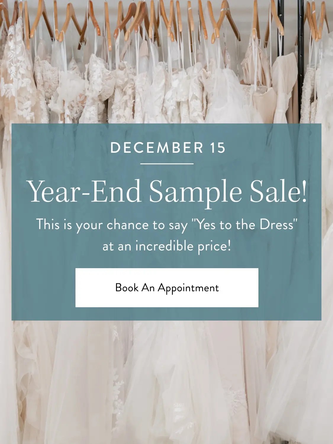 Year End Sample Sale mobile banner